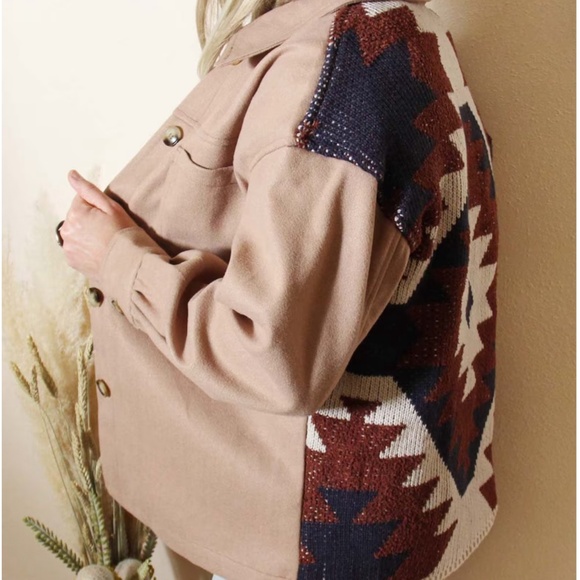 New Western Ranch Hand Sweater Knit Back Jacket Barn Coat Fall or Winter ~ Women - Picture 2 of 7